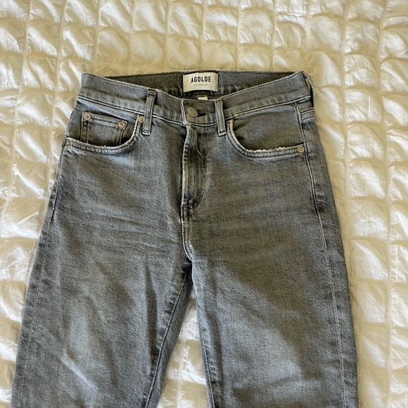 Agolde Toni Light Gray Ankle Jeans - Picture 12 of 12